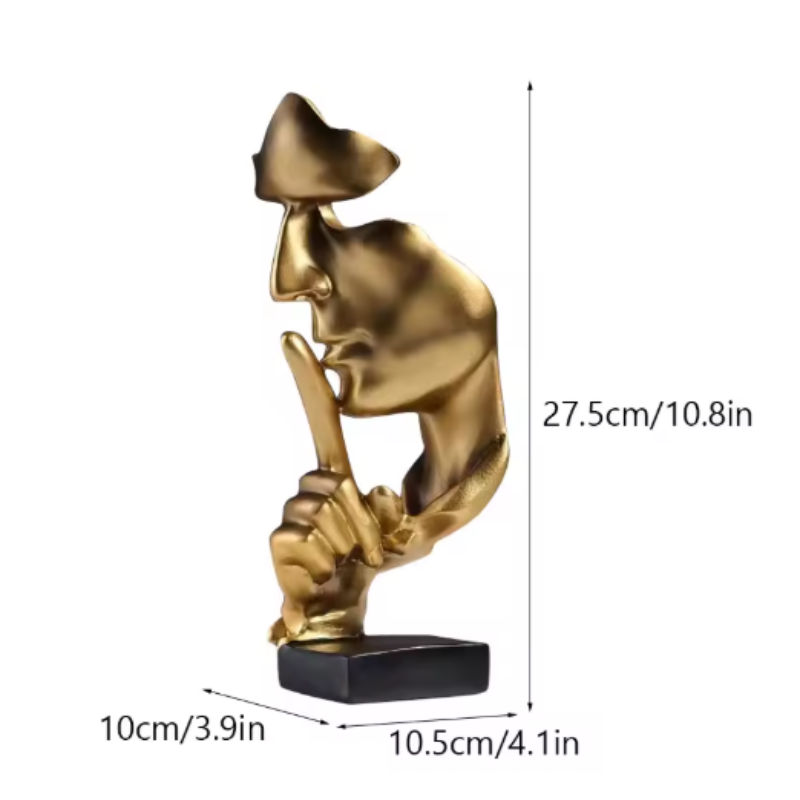 Aeris Modern Abstract Thinker Statue – Elegant Resin Sculpture for Calm Reflection 4