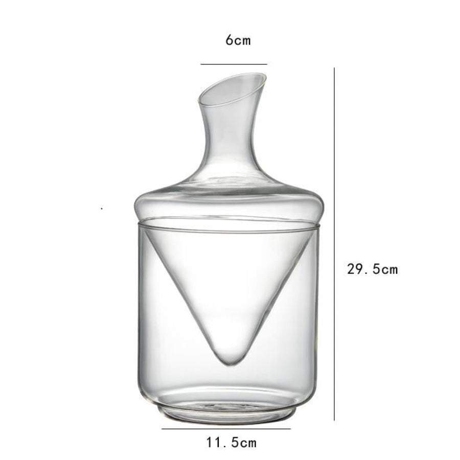 Ivory Crystal Decanter Set – 1000ml Whiskey Decanter with Ice Bucket for Elegant Entertaining 0