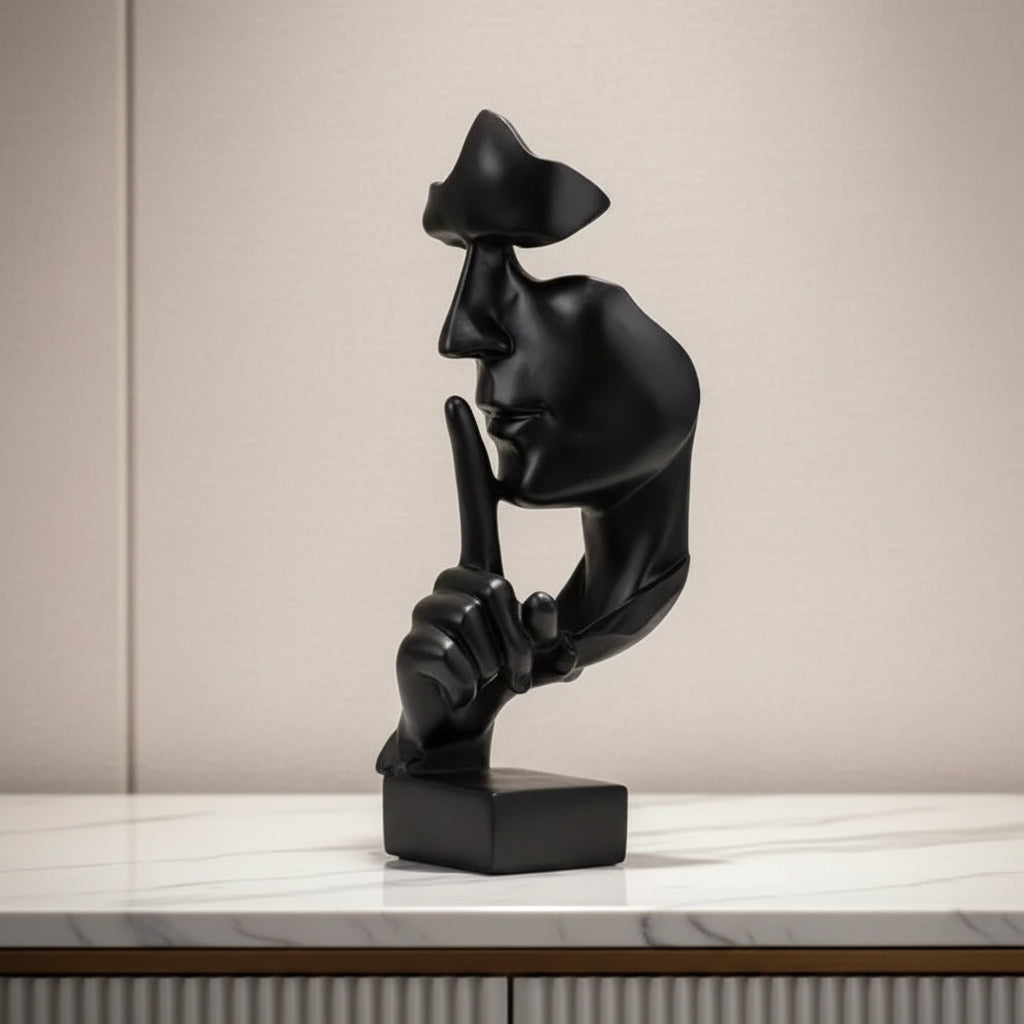 Aeris Modern Abstract Thinker Statue – Elegant Resin Sculpture for Calm Reflection 0