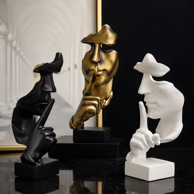 Aeris Modern Abstract Thinker Statue – Elegant Resin Sculpture for Calm Reflection 1