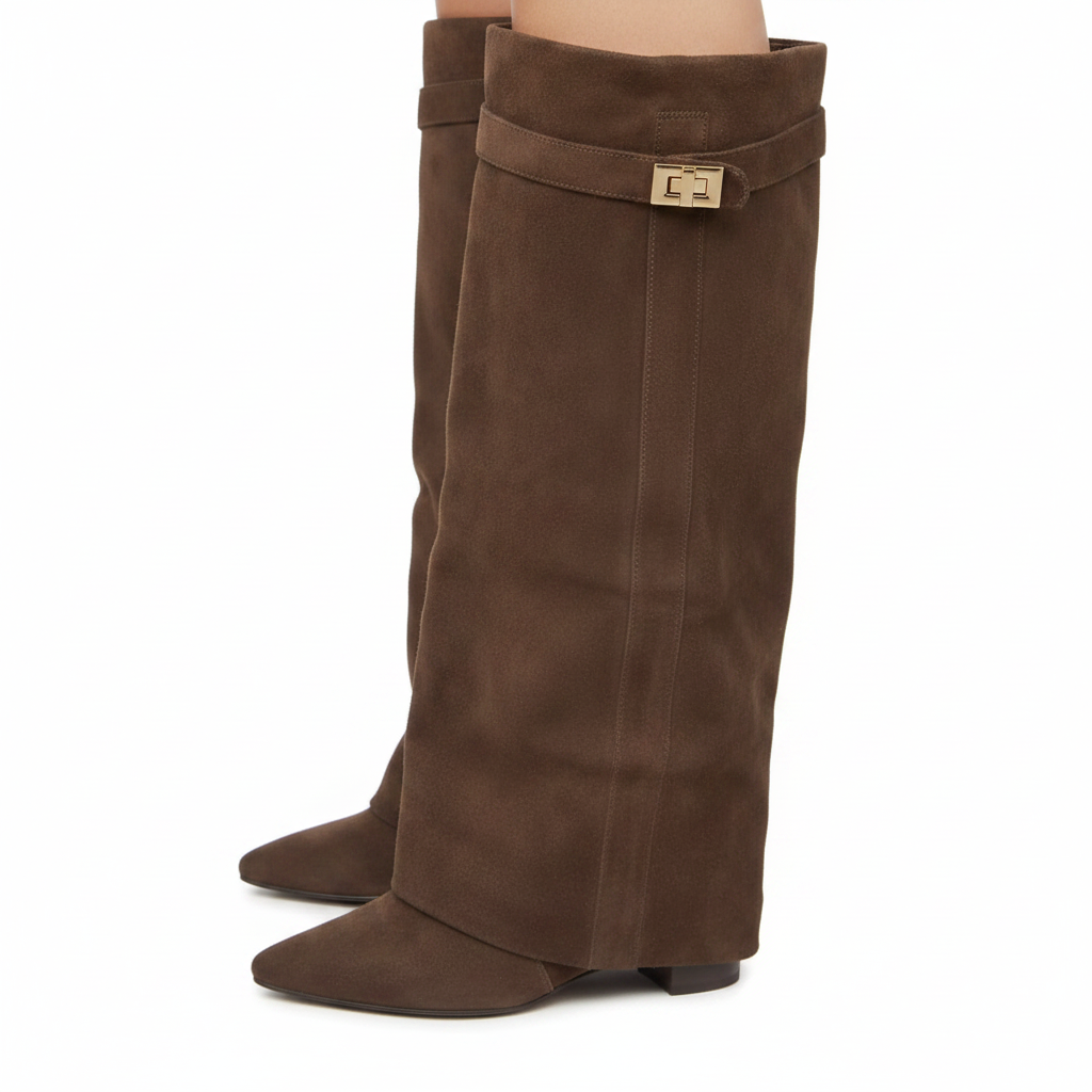 Blaze Women's Black Knee High Boots – Wide Calf Design for Comfortable Wear 8