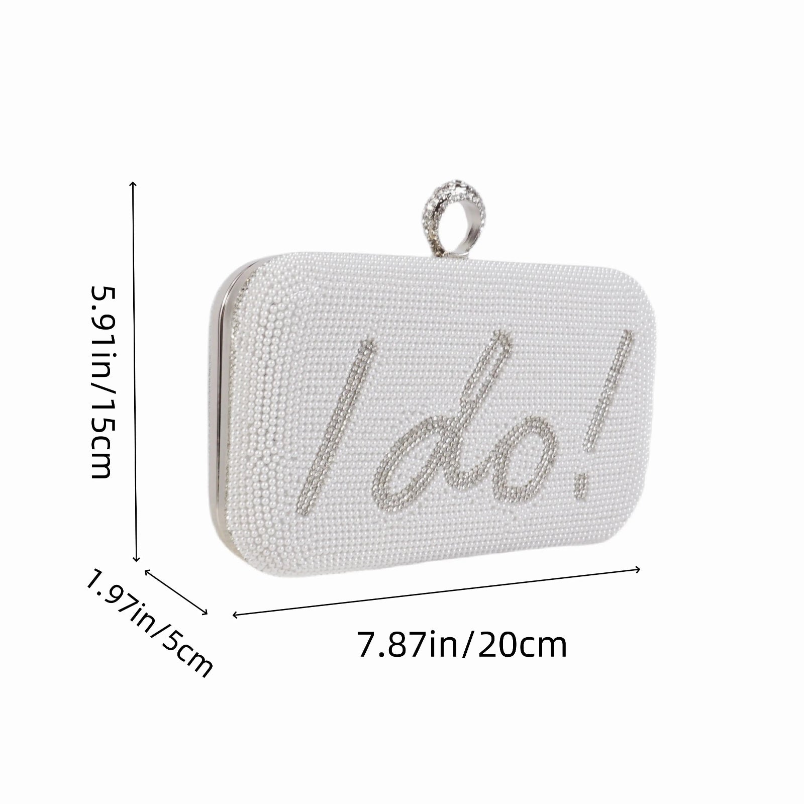 Brina Women's Mini Evening Bag – Pearl Embroidery Elegant Clutch Purse 4