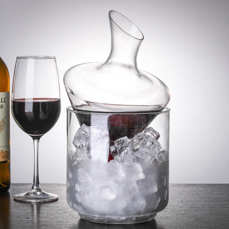Ivory Crystal Decanter Set – 1000ml Whiskey Decanter with Ice Bucket for Elegant Entertaining 3
