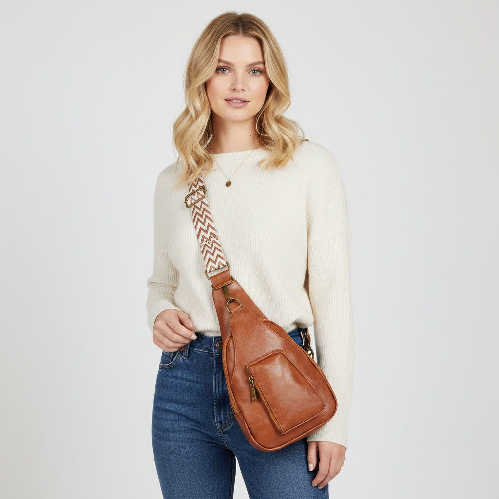 Liora Women's Leather Sling Bag – Adjustable Strap for Everyday Comfort 8